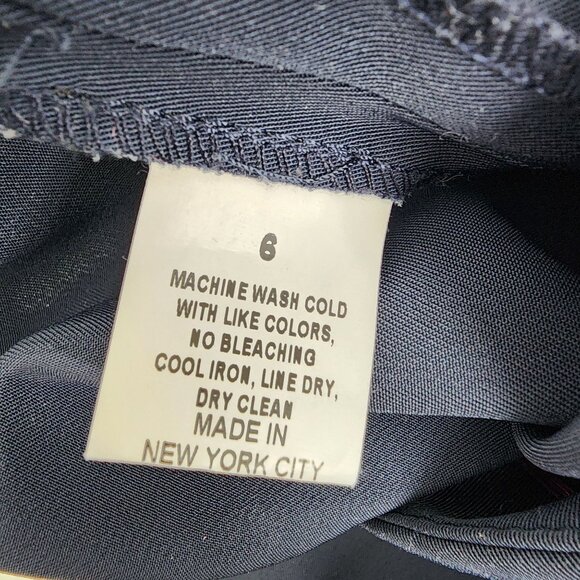 Peace Of Cloth Panticular‎ Womens Dress Pants Size 6 Navy Polyester Blend READ - Picture 9 of 11